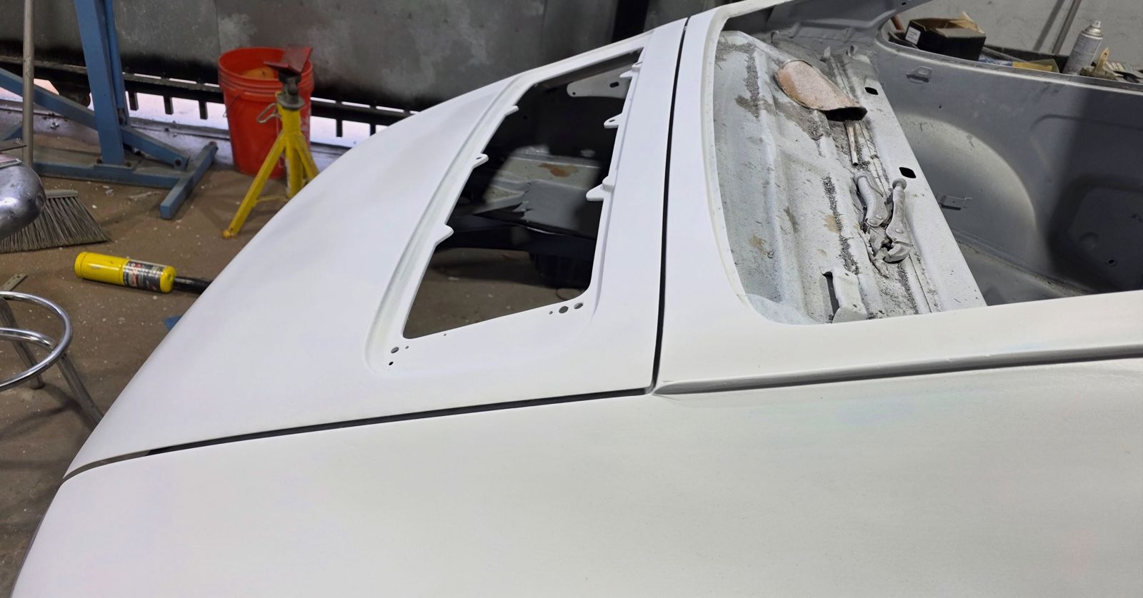Metal work at Santi's Classic Cars
