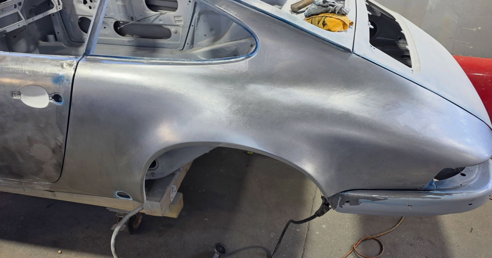Metal work at Santi's Classic Cars