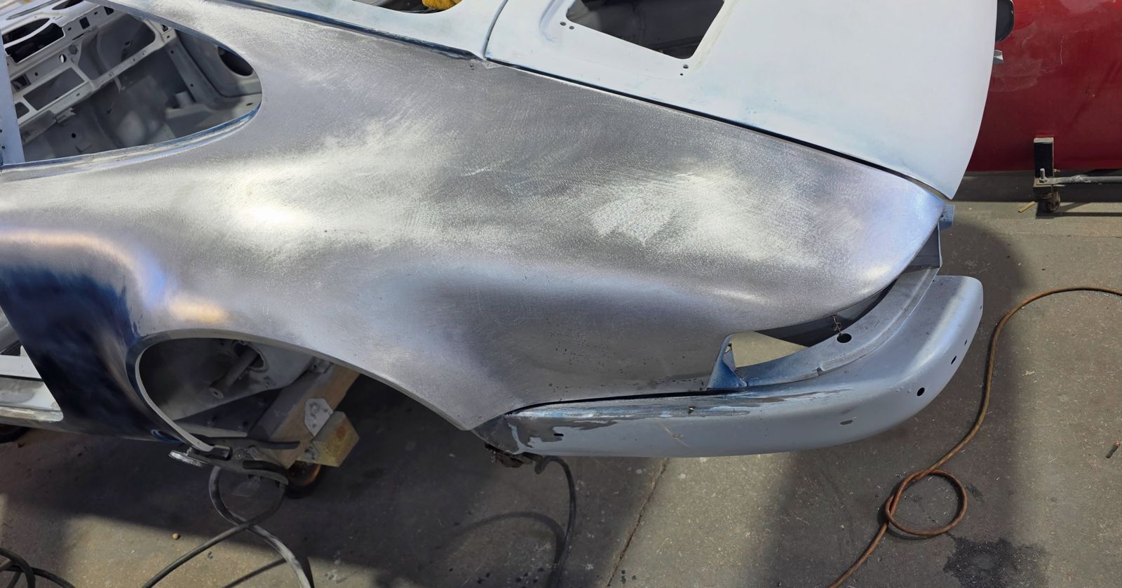 Metal work at Santi's Classic Cars