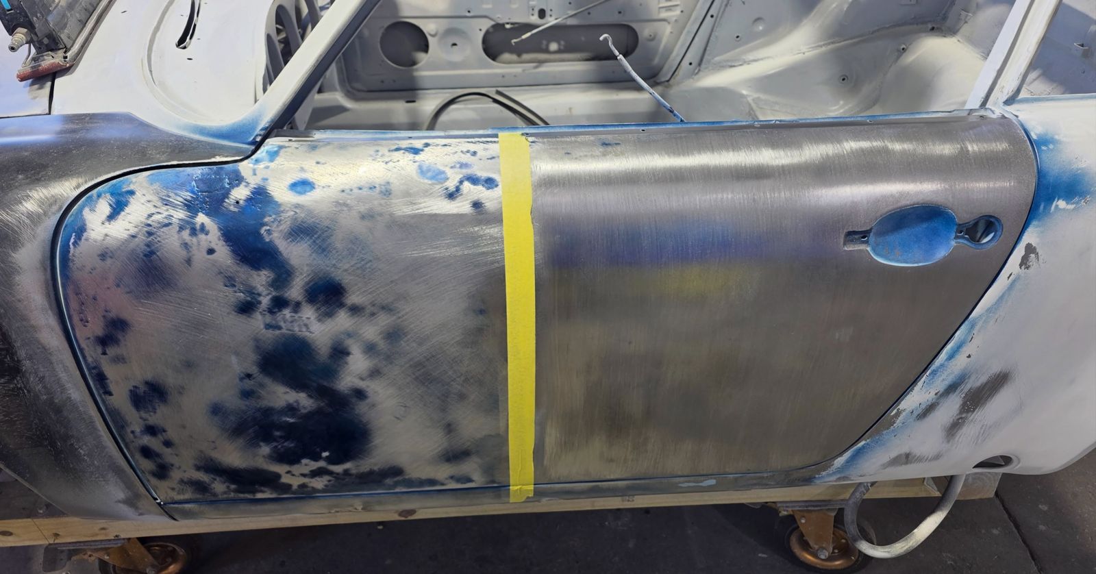 Metal work at Santi's Classic Cars