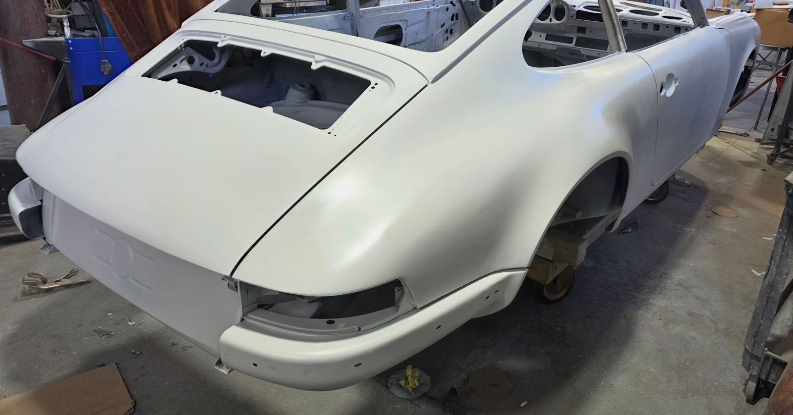 Metal work at Santi's Classic Cars