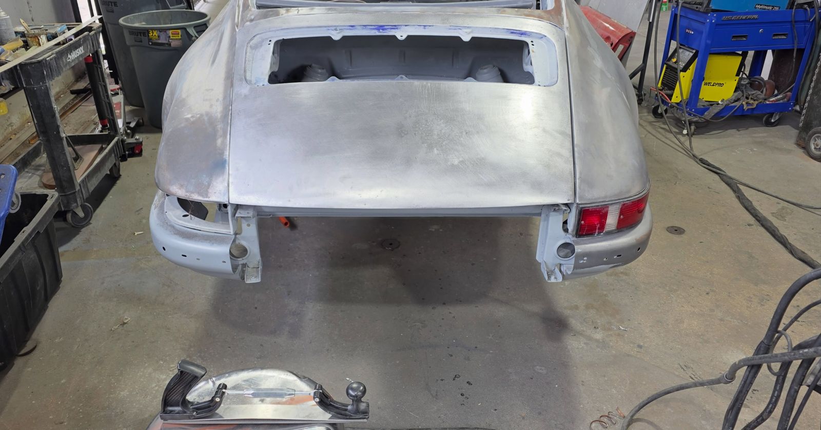 Metal work at Santi's Classic Cars