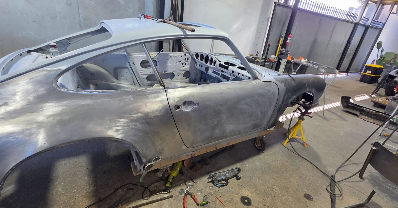Metal work at Santi's Classic Cars