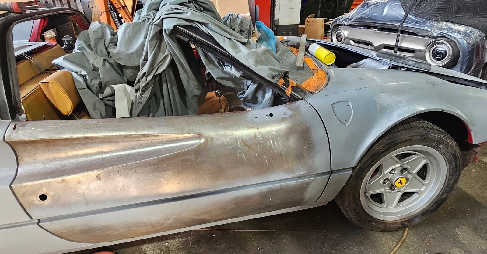 Metal work at Santi's Classic Cars